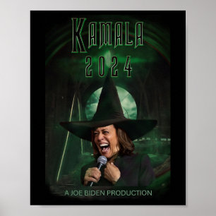 Harris President lachende boze heks van de Leas Poster