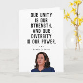 HARRIS QUOTE: Onze eenheid is onze kracht Kaart (Gele Bloem)