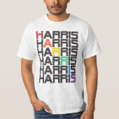Harris Rainbow-tekststapels T-shirt (Voorkant)