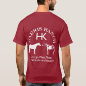 Harris Ranch Dark T Shirten met witte logo's T-shirt (Achterkant)
