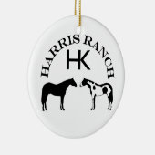 Harris Ranch Logo Keramisch Ornament (Rechts)