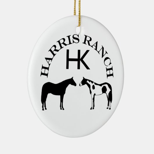 Harris Ranch Logo Keramisch Ornament (Rechts)