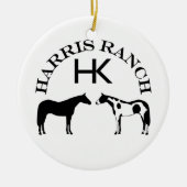 Harris Ranch Logo Keramisch Ornament (Voorkant)
