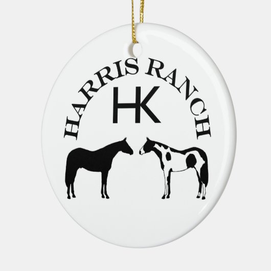 Harris Ranch Logo Keramisch Ornament (Links)