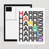 harris regenboogtekstblokken briefkaart (Voorkant / Achterkant)