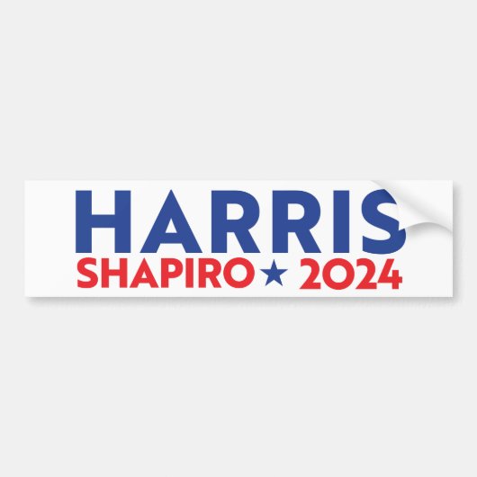 HARRIS SHAPIRO 2024 BUMPERSTICKER (Voorkant)