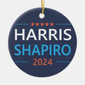Harris Shapiro 2024 Kamala Harris Democraat Keramisch Ornament (Voorkant)