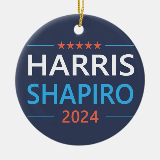 Harris Shapiro 2024 Kamala Harris Democraat Keramisch Ornament (Voorkant)