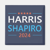 Harris Shapiro 2024 Kamala Harris Democraat Magneet (Voorkant)