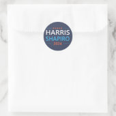 Harris Shapiro 2024 Kamala Harris Democraat Ronde Sticker (Tas)