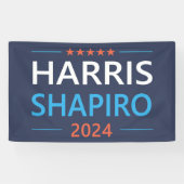 Harris Shapiro 2024 Kamala Harris Democraat Spandoek (Horizontaal)