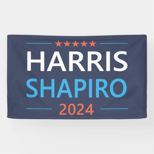 Harris Shapiro 2024 Kamala Harris Democraat Spandoek (Horizontaal)