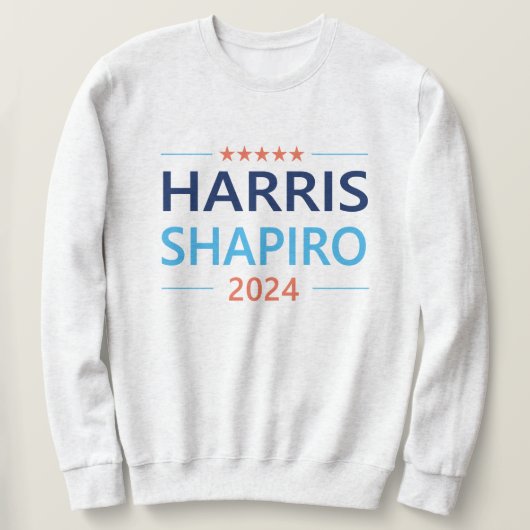 Harris Shapiro 2024 Kamala Harris Democraat Trui (Design voorkant)