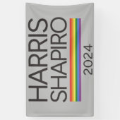 Harris Shapiro 2024 LGBTQ Pride Kamala Harris Spandoek (Verticaal)