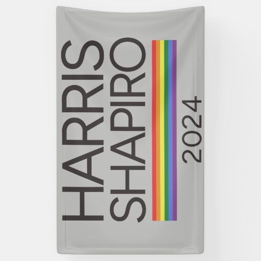 Harris Shapiro 2024 LGBTQ Pride Kamala Harris Spandoek (Verticaal)