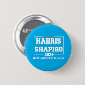 Harris Shapiro 2024 maakt Amerika weer vriendelijk Ronde Button 5,7 Cm (Voorkant /achterkant)