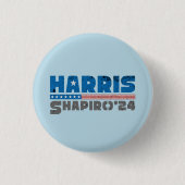 Harris Shapiro 2024 Patriottische Streep Ronde Button 3,2 Cm (Voorkant)