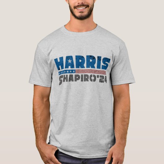 Harris Shapiro 2024 Patriottische  Streep T-shirt (Voorkant)