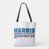 Harris Shapiro 2024 Patriottische Streep Tote Bag (Achterkant)