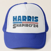 Harris Shapiro 2024 Patriottische  Streep Trucker Pet (Voorkant)