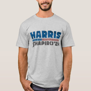 Harris Shapiro 2024 Patriottische Vintage Streep T-shirt