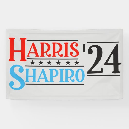 Harris Shapiro 2024 Retro Campagne Spandoek (Horizontaal)