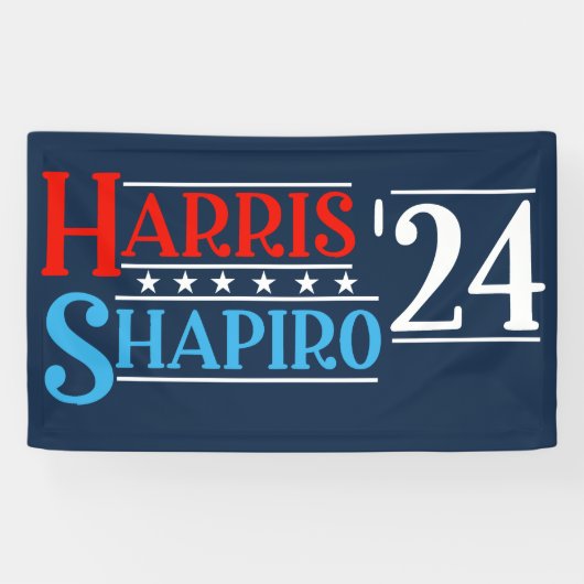 Harris Shapiro 2024 Retro Campagne Spandoek (Horizontaal)