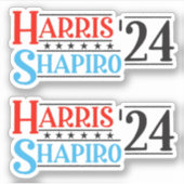Harris Shapiro 2024 Retro Campagne Sticker (Voorkant)
