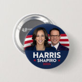 HARRIS SHAPIRO 2024 RONDE BUTTON 5,7 CM (Voorkant /achterkant)