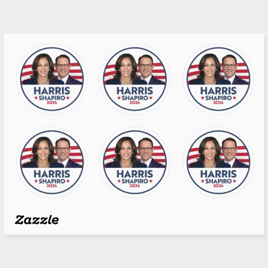 HARRIS SHAPIRO 2024 RONDE STICKER (Vel)