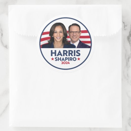 HARRIS SHAPIRO 2024 RONDE STICKER (Tas)