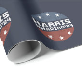 Harris Shapiro 2024  rood blauw Cadeaupapier (Rol Hoek)