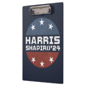 Harris Shapiro 2024  rood blauw Klembord (Links)