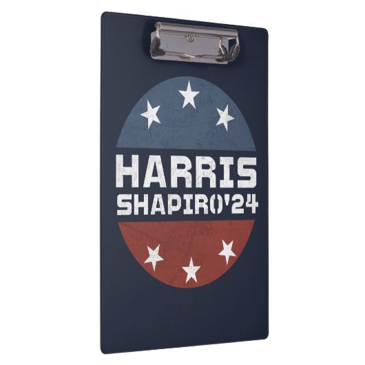Harris Shapiro 2024 rood blauw Klembord (Rechts)