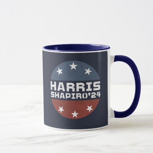 Harris Shapiro 2024  rood blauw Mok (Rechts)
