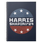 Harris Shapiro 2024  rood blauw Notitieboek (Voorkant)