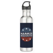 Harris Shapiro 2024  rood blauw Waterfles (Voorkant)