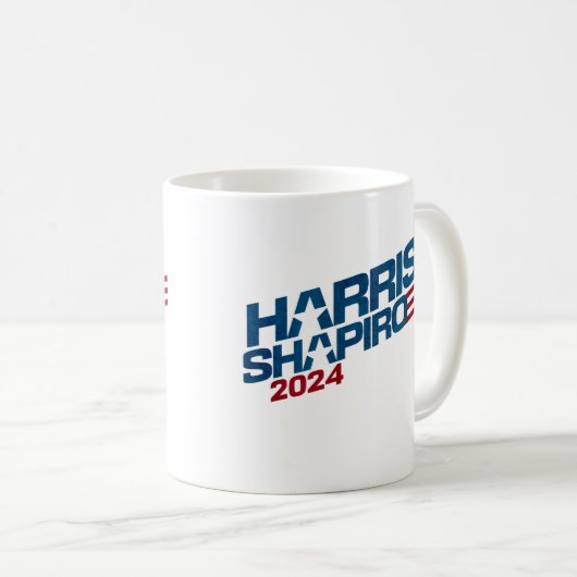 Harris Shapiro 2024 Sterren en Strepen Patriottisc Koffiemok (Voorkant rechts)