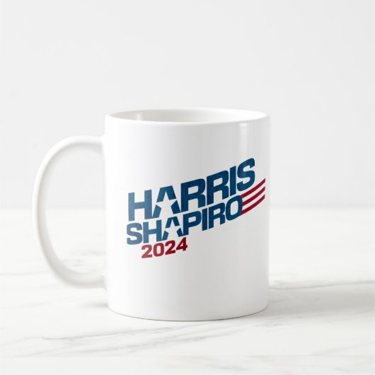 Harris Shapiro 2024 Sterren en Strepen Patriottisc Koffiemok (Links)