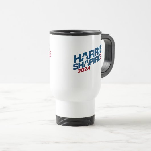 Harris Shapiro 2024 Sterren en Strepen Patriottisc Reisbeker (Voorkant rechts)