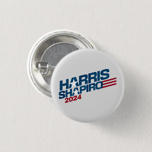 Harris Shapiro 2024 Sterren en Strepen Patriottisc Ronde Button 3,2 Cm
