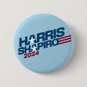 Harris Shapiro 2024 Sterren en Strepen Patriottisc Ronde Button 5,7 Cm (Voorkant)