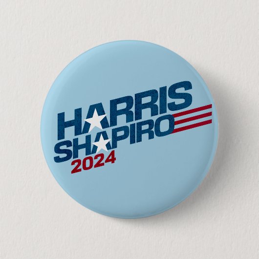Harris Shapiro 2024 Sterren en Strepen Patriottisc Ronde Button 5,7 Cm (Voorkant)