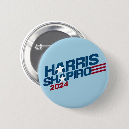 Harris Shapiro 2024 Sterren en Strepen Patriottisc Ronde Button 5,7 Cm (Voorkant /achterkant)