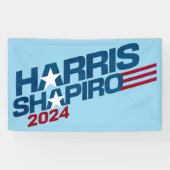 Harris Shapiro 2024 Sterren en Strepen Patriottisc Spandoek (Horizontaal)
