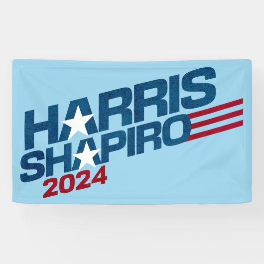 Harris Shapiro 2024 Sterren en Strepen Patriottisc Spandoek (Horizontaal)