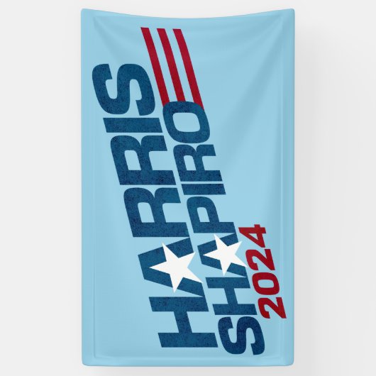 Harris Shapiro 2024 Sterren en Strepen Patriottisc Spandoek (Verticaal)