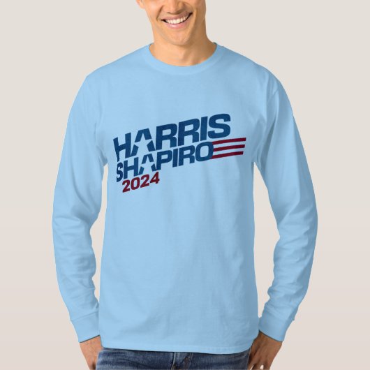 Harris Shapiro 2024 Sterren en Strepen Patriottisc T-shirt (Voorkant)