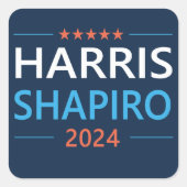 Harris Shapiro 2024 Vierkante Sticker (Voorkant)