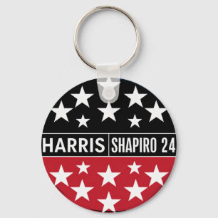 Harris-Shapiro 2024 Vintage President Kamala Sleutelhanger